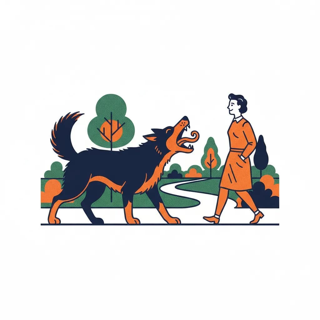 Illustratie: Blaffende honden bijten niet