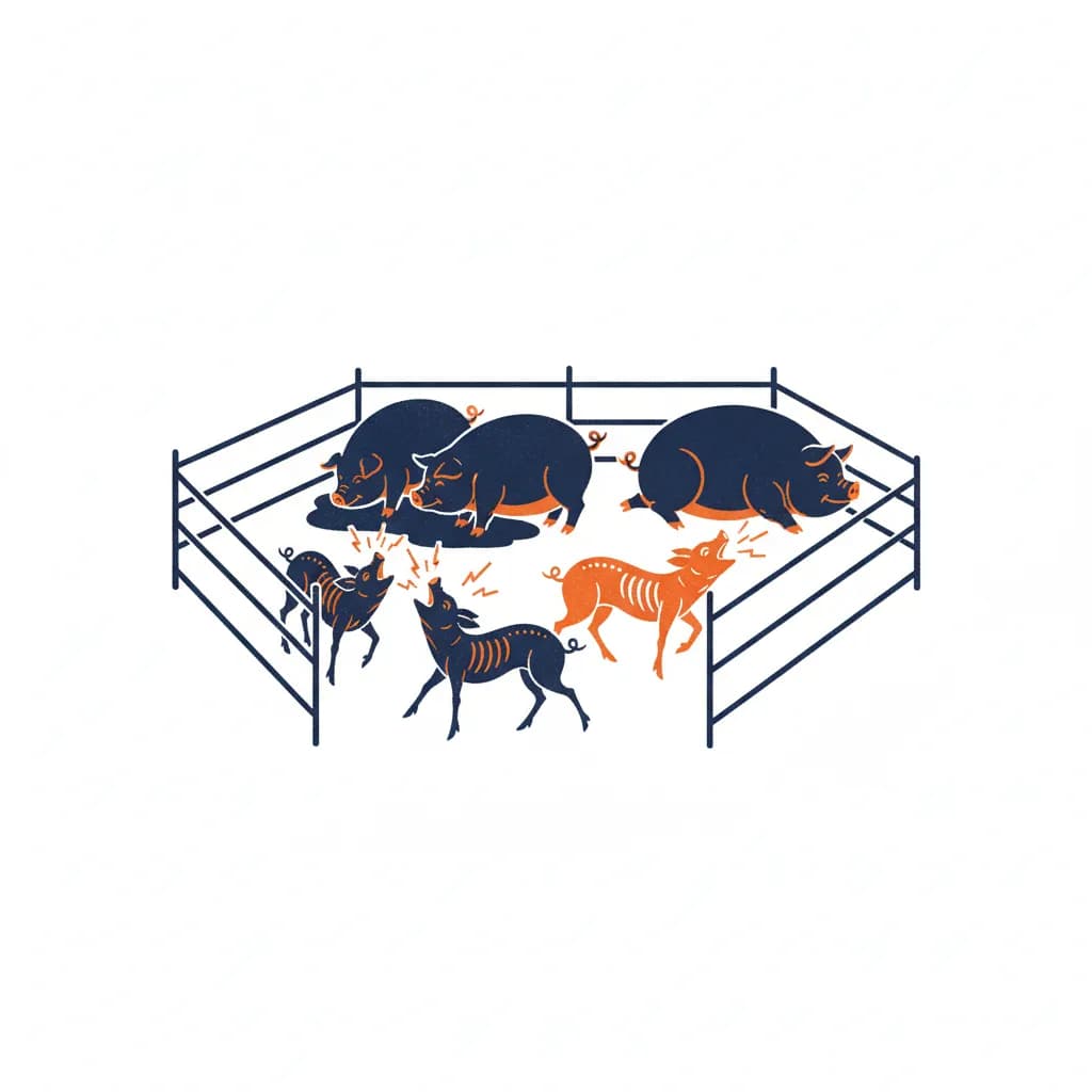 De magerste varkens schreeuwen het hardst