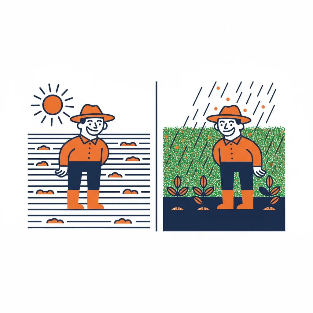 Een droge maart en een natte april is de boeren naar hun wil