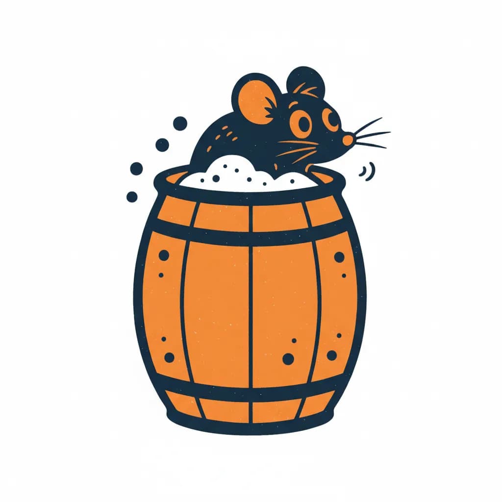 Hij slaapt als een muis in de meelton