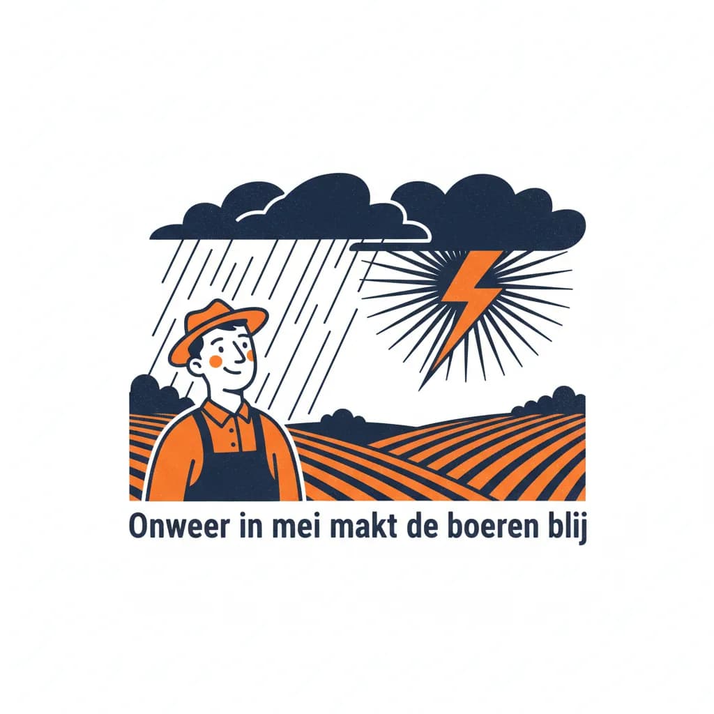 Onweer in mei maakt de boeren blij