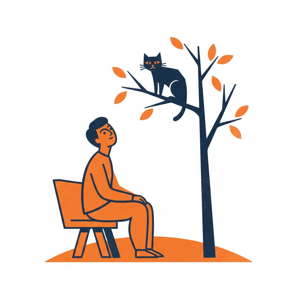 De kat uit de boom kijken