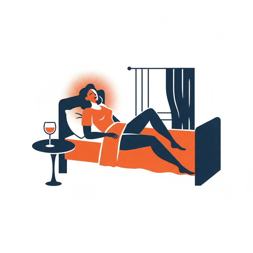 Een dronken vrouw is een engel in bed