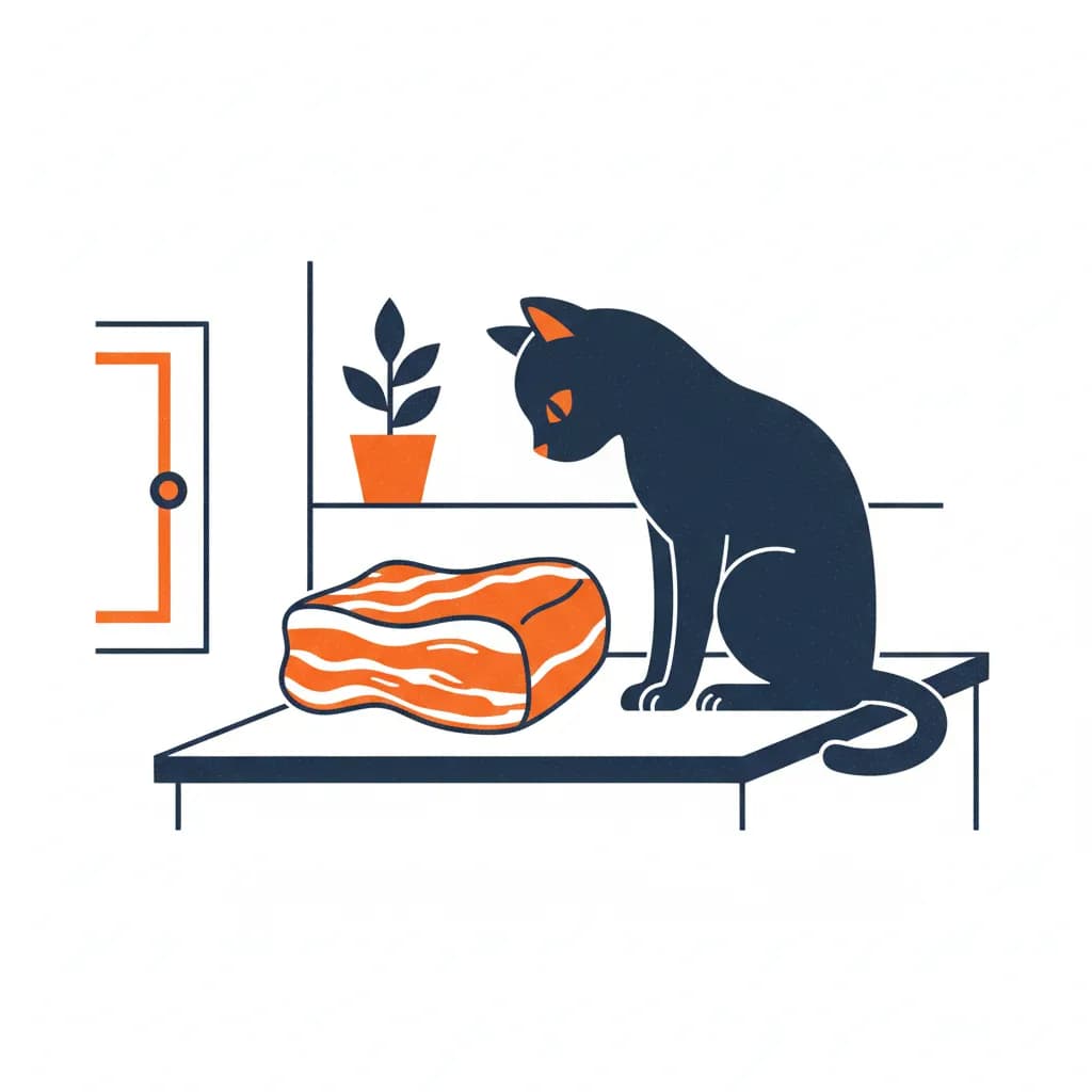 Illustratie: Je moet de kat niet op het spek binden