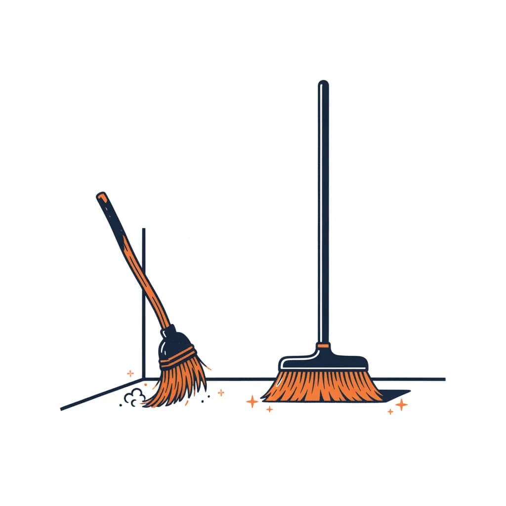 Nieuwe bezems vegen schoon